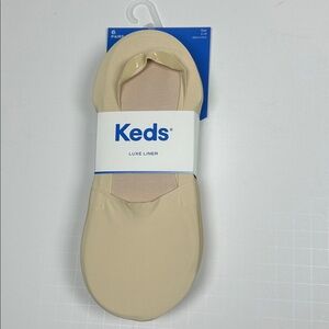 New NWT Keds Luxe Sneaker Liner Socks  in Cream 6 pair